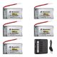 3.7V 600mAh Syma X5 X5C X5SW Drone Battery , RC Lipo Battery Charger Combo