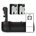 Powerextra BG-E9 Vertical Battery Grip for Canon EOS 60D 60Da Digital SLR Cameras with Infrared Remote Control and 2 Pack 2600mAh LP-E6/LP-E6N Batteries