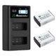 Powerextra 2 Pack Replacement Canon LP-E17 Batteries and Smart LCD Display Dual USB Charger for Canon Digital Camera