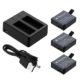 Powerextra 1400mAh SJ4000 Battery and Charger for AKASO APEMAN