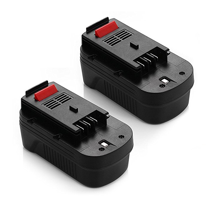 HPB18-OPE2 For BLACK+DECKER 18 Volt HPB18 Battery 2-Pack 244760-00 BD18PSK  A1718