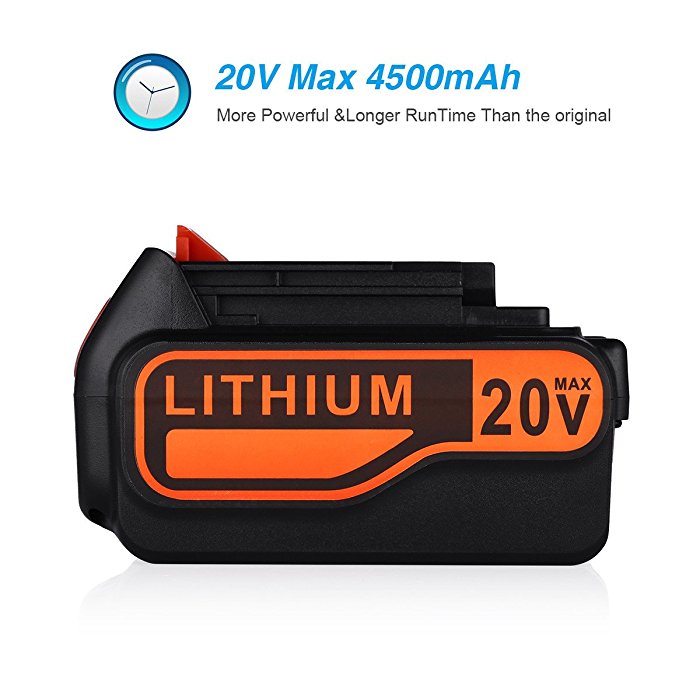 Powerextra 2 Pack LBXR20 Battery 2500mAh Replace for Black and Decker 20V  Battery Max Lithium LB20 LBX20 LST220 LBXR2020-OPE LBXR20B-2 LB2X4020  Cordless Tool Battery