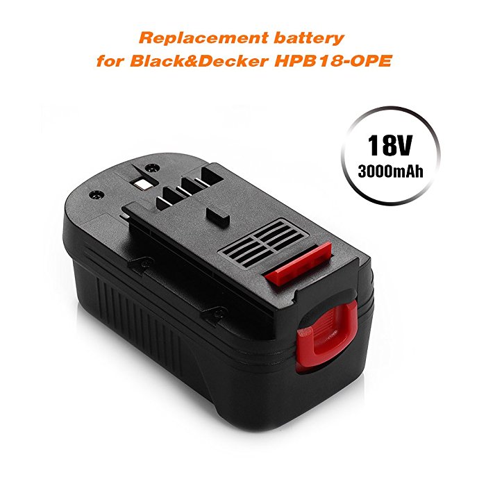 Powerextra 3.0Ah 18V Replacement Battery Compatible with Black&Decker A1718  A18NH HPB18 HPB18-OPE