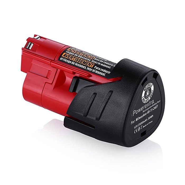 Batterie de remplacement pour la batterie Li-Ion Milwaukee M12 B2 12V  4932430064, 12 V avec 2500mAh, 12,0 Volt, Milwaukee, Batteries pour  outils électriques, Batteries