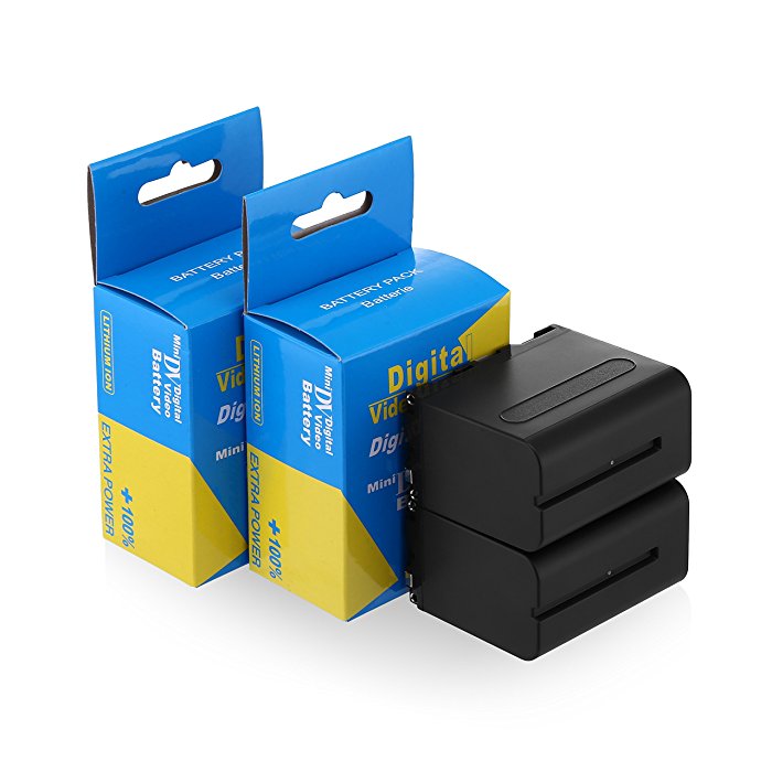 thumbnail image 2 of 3-Pack 8800mAh NP-F970 Replacement Batteries For Sony Camcorders - Compatible With DCR-VX2100, HDR-FX1, HVR-Z1U & More 2 of 11