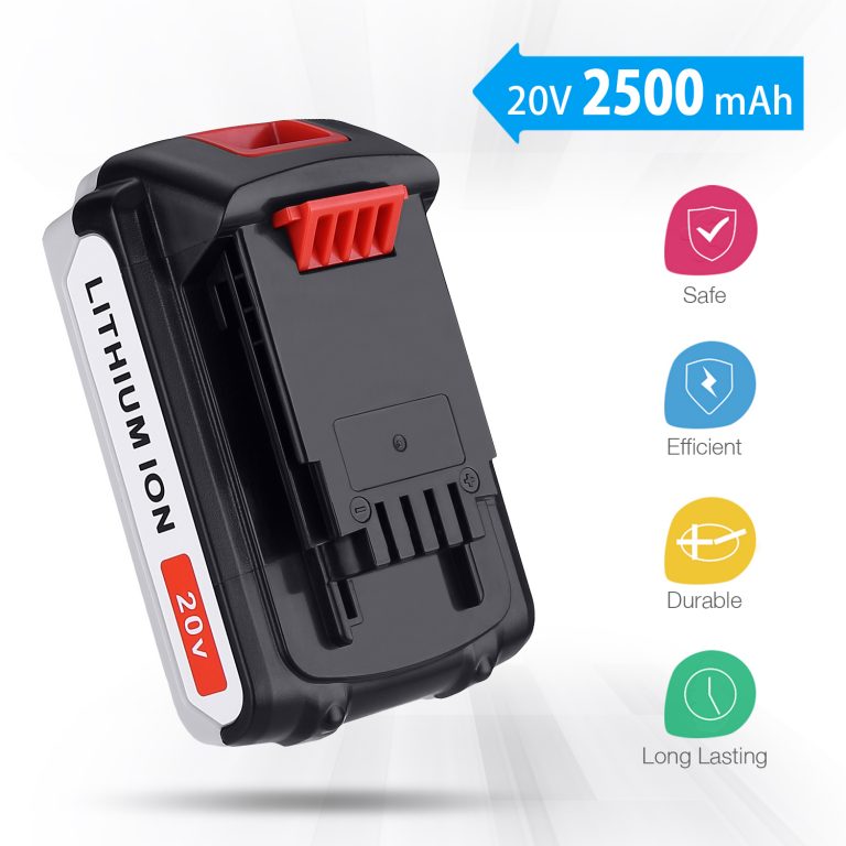 Powerextra 2 Pack LBXR20 Battery 2500mAh Replace for Black and Decker 20V Battery Max Lithium