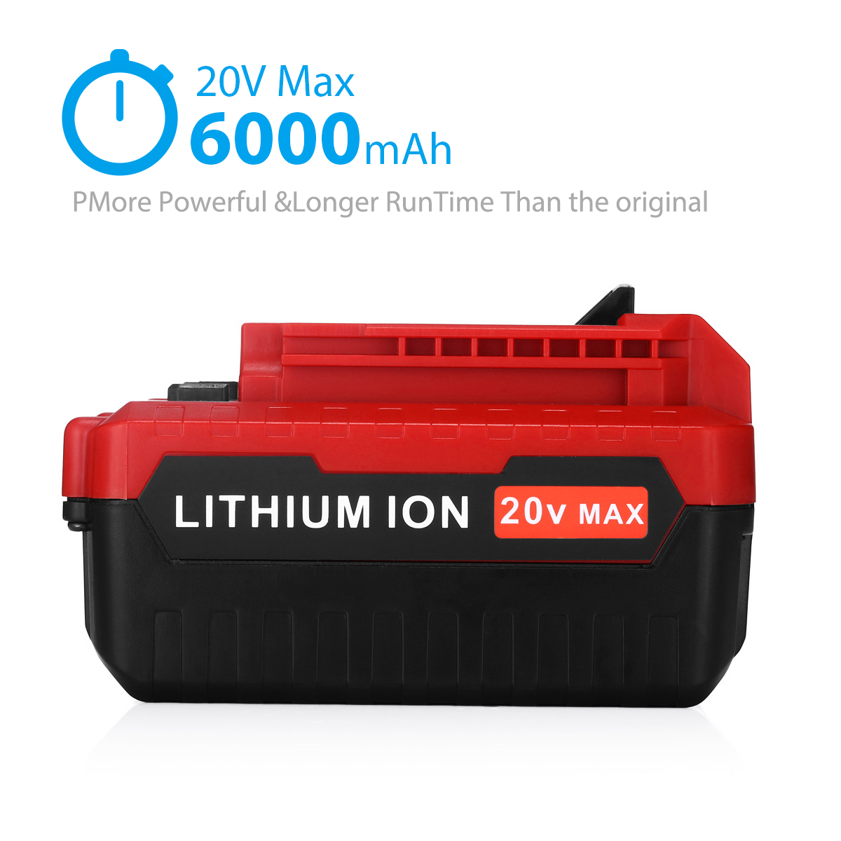 Upgraded 2 Pack 6000mAh 20V MAX Lithium Replacement for Porter Cable 20v Lithium Battery PCC685L PCC680L 20 Volts Batteries. 