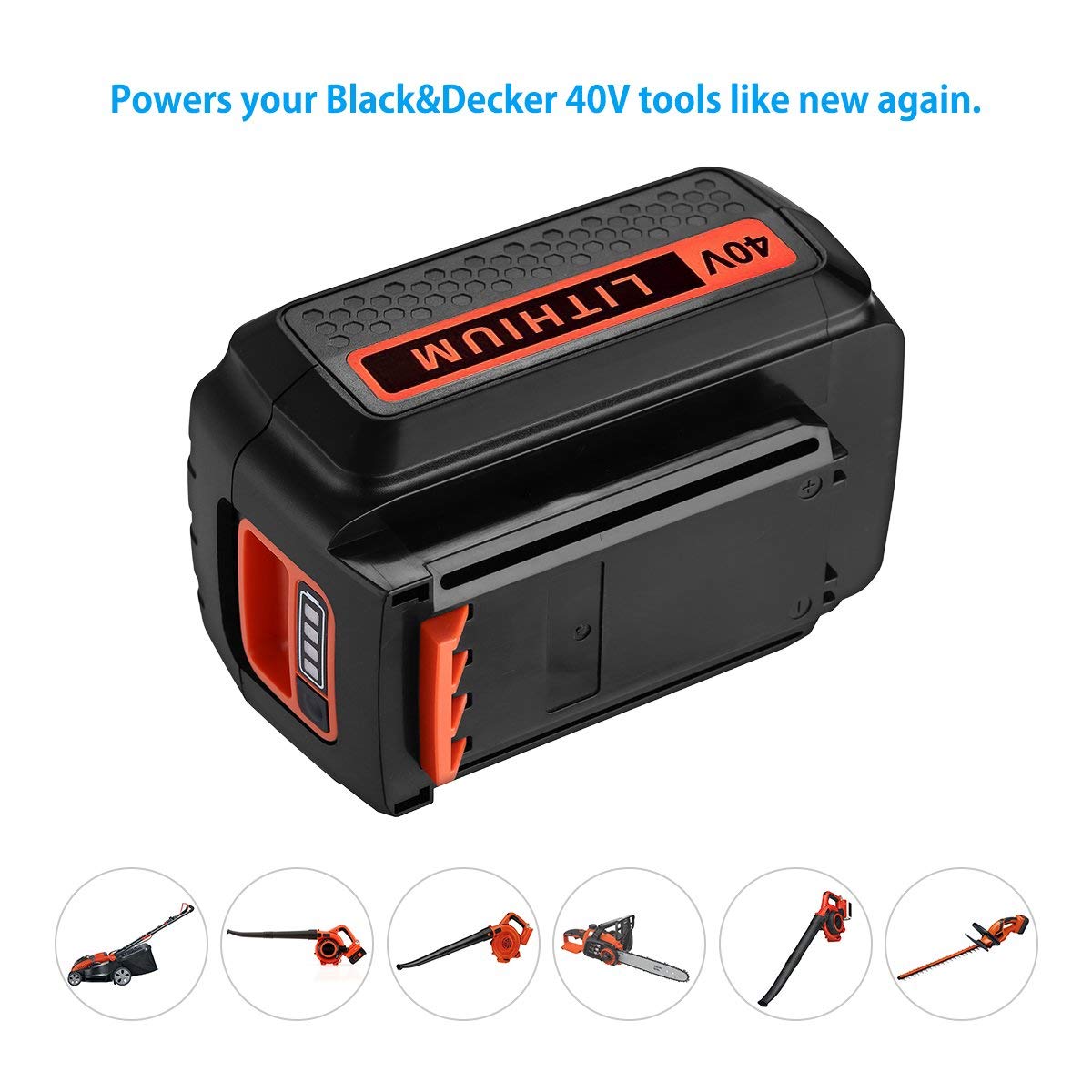 Powerextra 2.0Ah Black and Decker 40V Replacement Battery