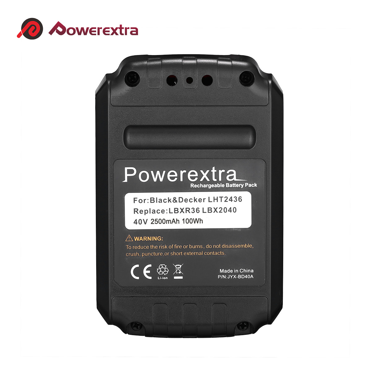 Powerextra 2.0Ah Black and Decker 40V Replacement Battery