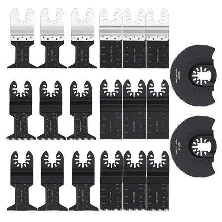 Powerextra Quick Release Saw Blades for Fein Porter Cable Black & Decker Bosch Dremel Craftsman Ridgid Ryobi Makita Milwaukee Dewalt Rockwell Chicago Stanley Skil 20 PCS