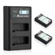 Powerextra 2 Replacement Battery and Dual Battery Charger with LCD Display for Nikon EN-EL9 and Nikon D40 D40x D60 D3000 D5000 Cameras