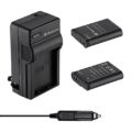 Powerextra 2 Replacement Batteries and  Quick Charger for Nikon EN-EL23 and Nikon Coolpix P600, P610, B700, P900, S810c Cameras
