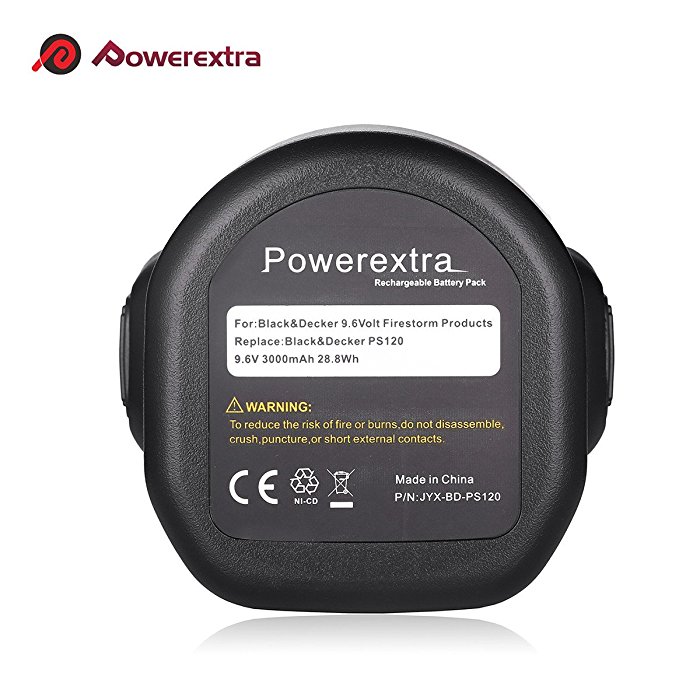 Powerextra 3.0Ah 18V Replacement Battery Compatible with Black&Decker A1718  A18NH HPB18 HPB18-OPE