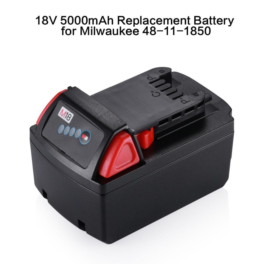 Powerextra 18V 5.0Ah Lithiumion Replacement Battery for Milwaukee 48111850 M18 Redlithium 5