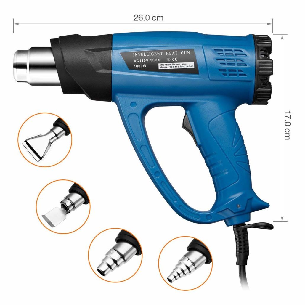 Powerextra Heat Gun Heavy Duty Hot Air Gun Variable Temperature Control
