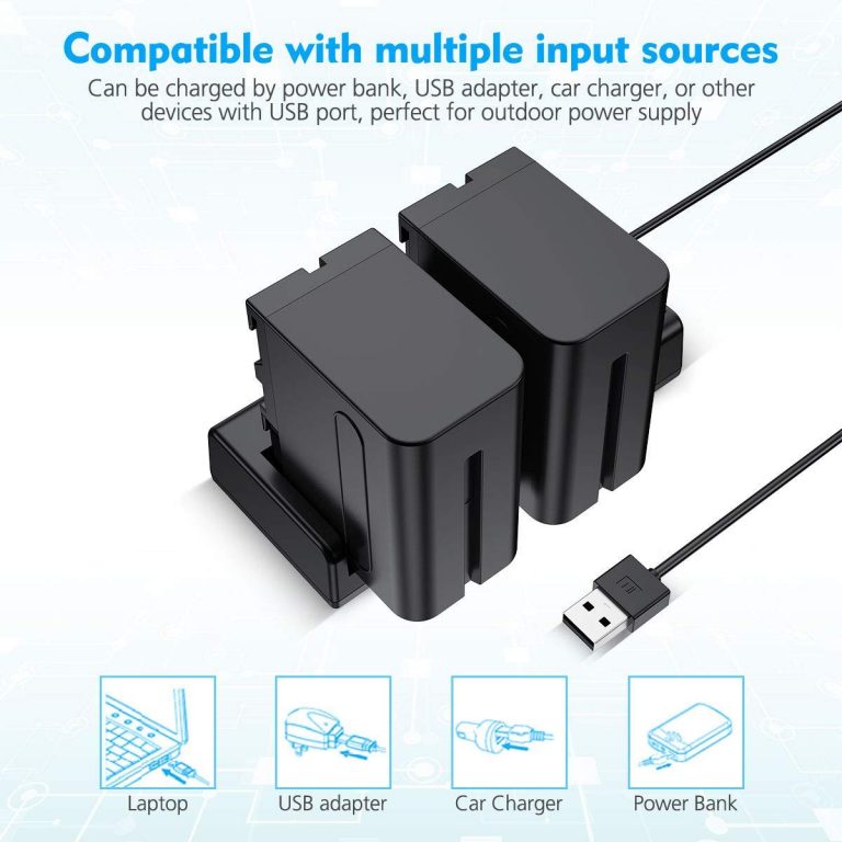 Caricatore Doppio Per Batterie Sony NP-F - Compatibile Con NP-F970, F550, F750, F330 - Foto 3
