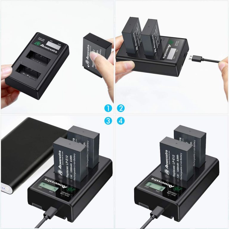 Ricarica Fotocamera Canon M50 M100 Alimentatore CA Per Fotocamera Canon EOS M Series - Compatibile Con DR-E12, Include Accoppiatore CC, Per M50 Mark II, M100, M200, Ecc. Batteria Eos 100d