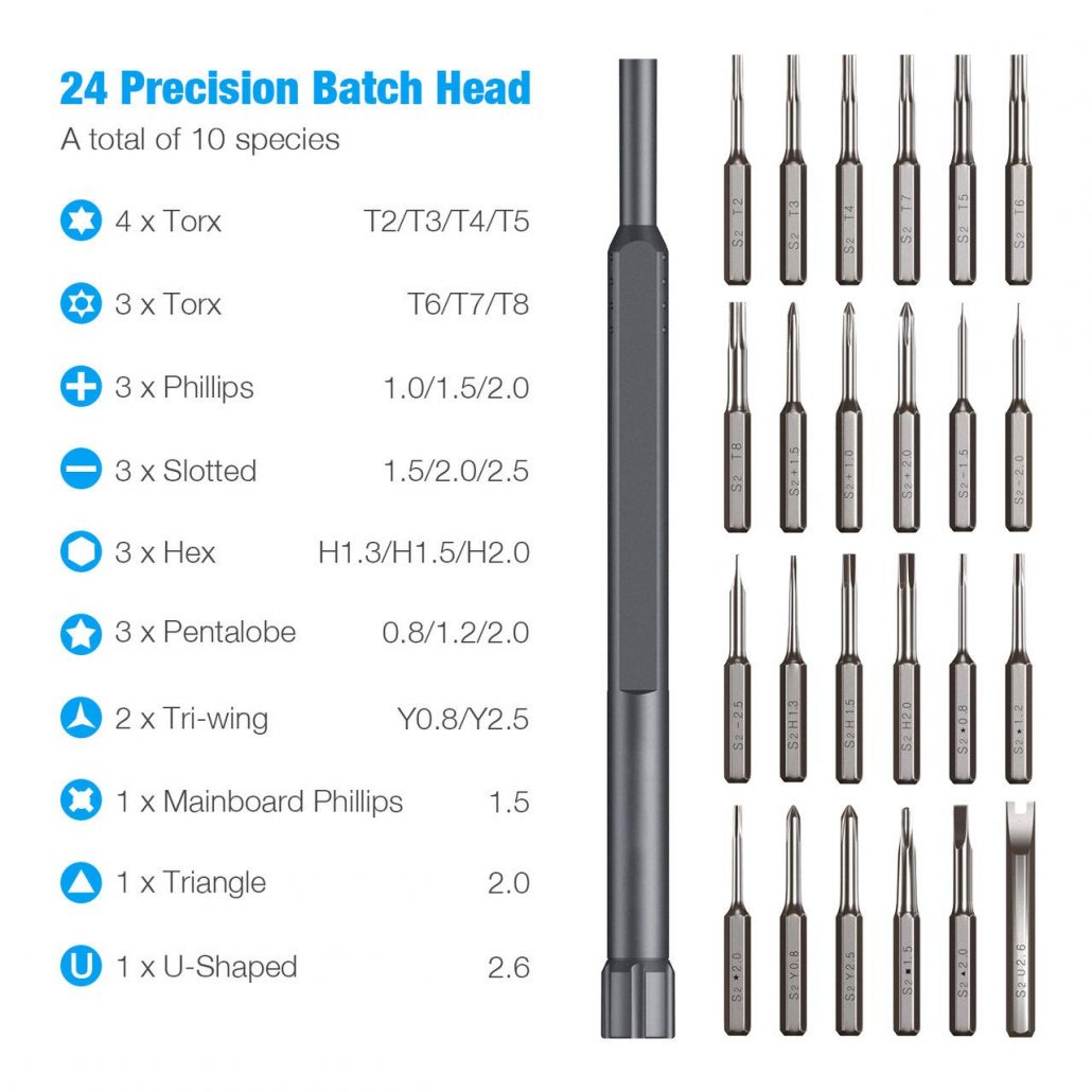 POWEREXTRA Precision Screwdriver Set 24 Bits