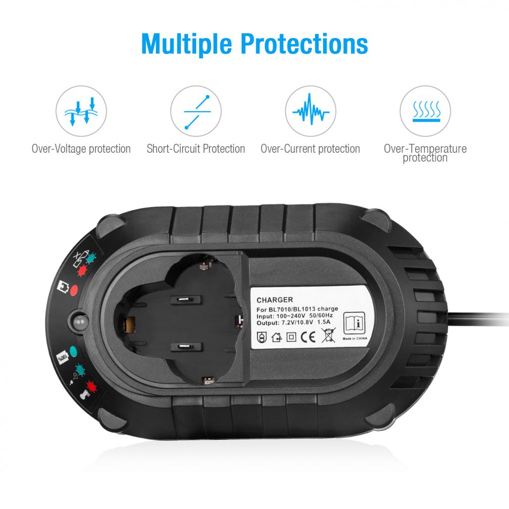 thumbnail interactive-video image 1 of DC10WA Lithium-ion Charger For Makita BL1013 BL1014 10.8V-12V Batteries - US Plug 1 of 11