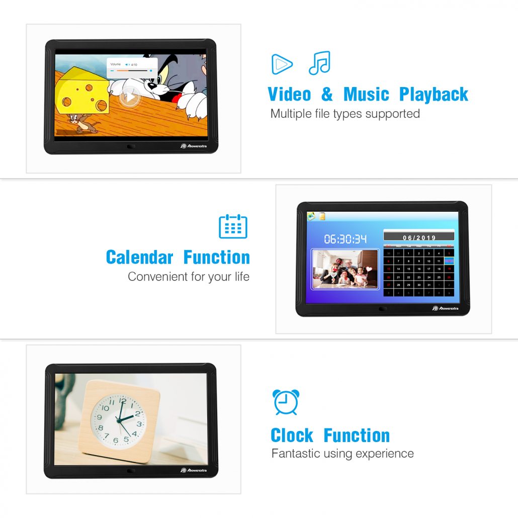 Powerextra 8 inch Digital Photo Frame HD Digital Picture Frame 1280 x