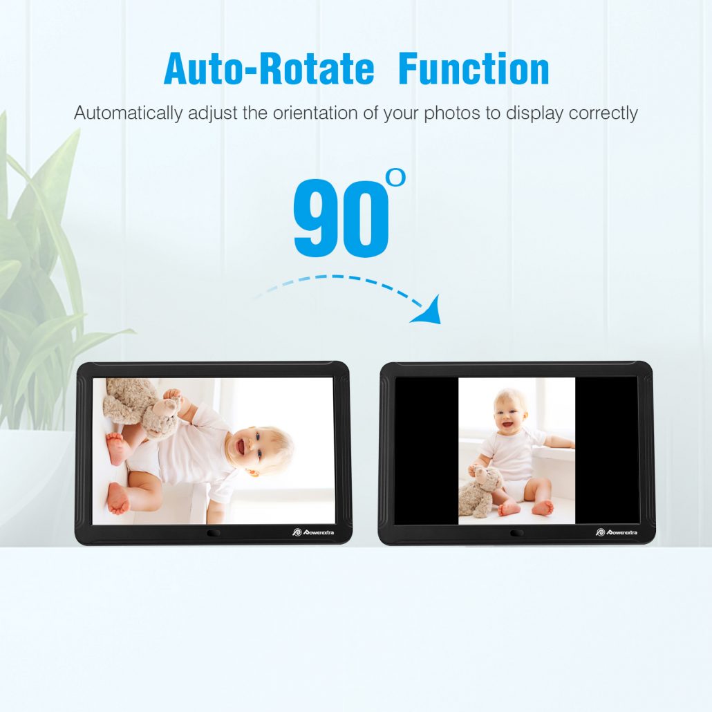 Powerextra 8 inch Digital Photo Frame HD Digital Picture Frame 1280 x
