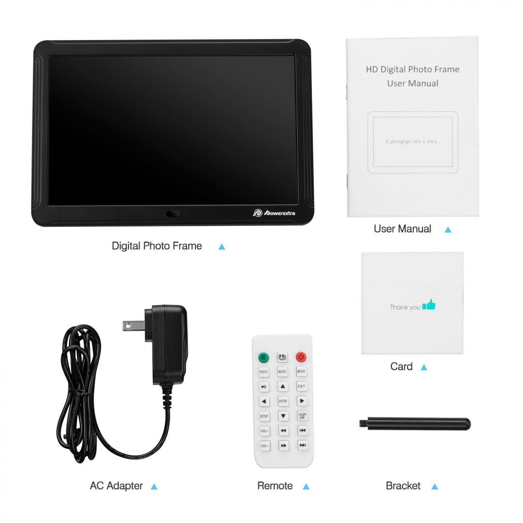 Powerextra 8 inch Digital Photo Frame HD Digital Picture Frame 1280 x